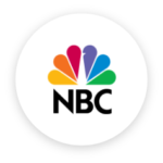 Logo of NBC featuring a colorful peacock icon above the letters "NBC" in black, set against a white background designed to symbolize weight goals.